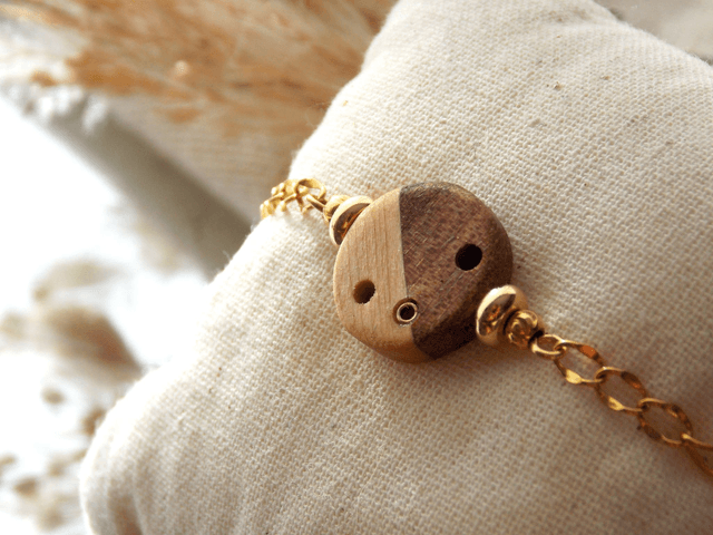 Bracelet noyer et épicéa | Création fait main en Isère
