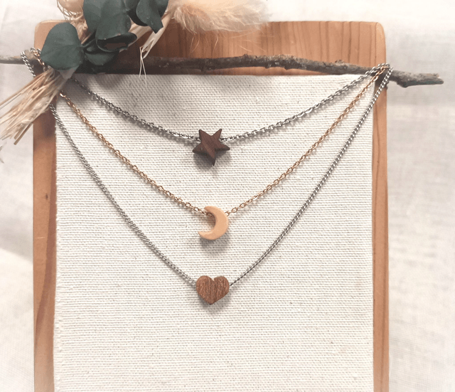 Une étoile, une lune ou un cœur : composer votre bijou | Création artisanale iséroise